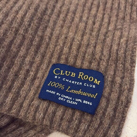 CLUB ROOM by Charter Club 100% lambswool scarf - Picture 2 of 4
